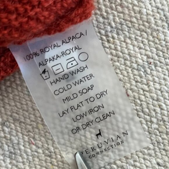 Peruvian Connection Red Plus-Size Royal Alpaca Knit Minimalist Dress Sz XXL - Picture 9 of 9